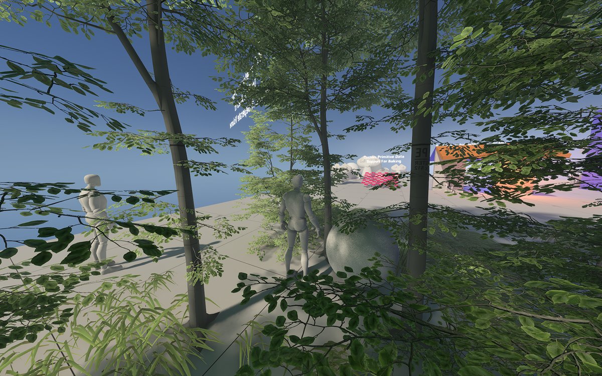 Baked foliage lighting and custom primitive data support